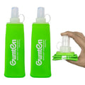 2 Pack Soft Flask 250ml TPU Soft Water Bottle Collapsible BPA-Free for Hydration Pack Running Jogging Hiking Cycling (Green) - color: Green