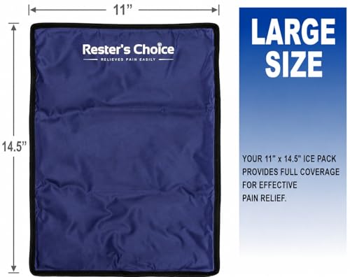2 Pack Large Ice Packs for Injuries | 11" x 14.5" | Hot & Cold Pack | Reusable Gel Pack, Durable Construction, & Flexible When Frozen (Dark Blue, 11x14.5 Inch (Pack of 2)) - color: Dark Blue, size: 11x14.5 Inch (Pack of 2)