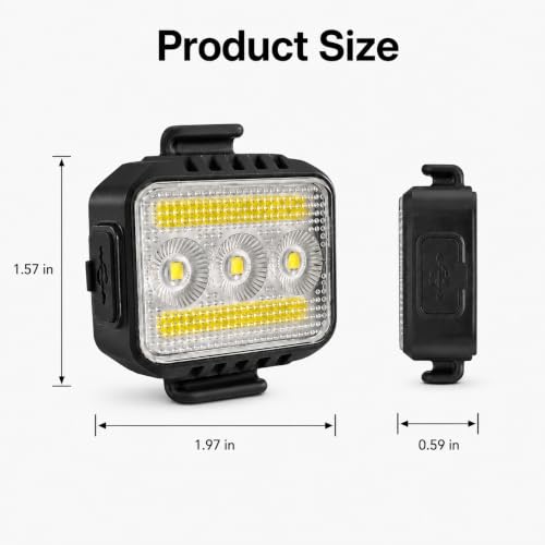 Bike Lights Front and Back Set for Night Riding,Rear Bicycle Light - color: Black, size: 4Pack