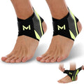 Ankle Brace for Men & Women, Adjustable Figure-8 Stabilizer with Straps for Basketball, Volleyball & Running, Compression Sleeve for Sprained Ankle, Plantar Fasciitis & Tendonitis Relief (2 Pack,Green) - color: Green
