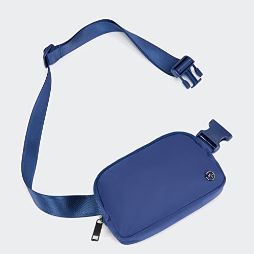 Pander Crossbody Belt Bag for Women and Men, Travel and Everyday Use - color: Blue Perennial
