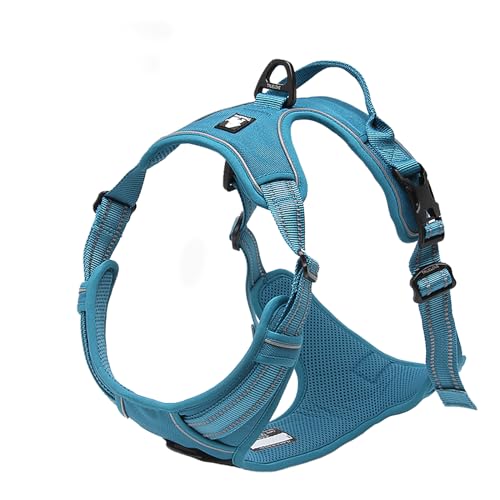 TRUE LOVE Adjustable No-Pull Dog Harness Reflective Vest, Blue, S - color: Blue, size: S