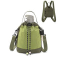 Water Bottle Carrier Bag with Strap, Water Bottle Holder Crossbody Backpack Handbags for Women Men for Hiking - color: Green