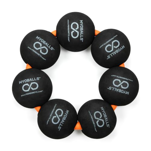 PRIMEKINETIX MyoBalls Massage Therapy Balls - 360° Relief for Plantar Fasciitis, Shin Splints, Tight Calves & IT Band - Deep Tissue Trigger Point Tool for Athletes & Active Lifestyles - 7 Ball Set - size: MyoBalls Pro 7