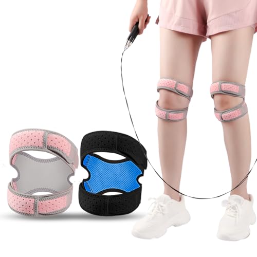 Patella Knee Brace for Women & Men, Patellar Tendon Support Strap for Running, Basketball, Tennis, Gym, Relief for Meniscus Tear, Arthritis, Injury Recovery (1, Pink)