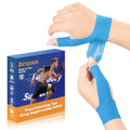 KTQUICK Precut Kinesiology Tape for Thumb Right, 24 PCS, 20% Stronger,Blue - color: Blue, size: 24PCS RIGHT