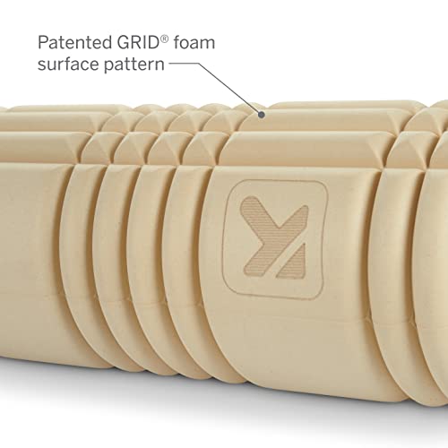 TRIGGERPOINT Performance Therapy Grid Patented Multi-Density Foam Massage Roller (30% Renewable Materials) Exercise, Deep Tissue Muscle - Muscle Pain&Tightness, Improves Circulation (13"), Tan - color: Tan, size: 13 Inch