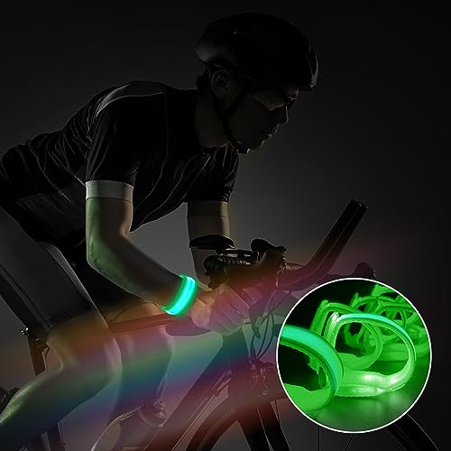 M.best 8pcs LED Light Up Bracelets Glow Flashing Wristbands Glow in The Dark Party Supplies for Wedding, Raves, Concert, Camping,Sporting Events, Party Green - color: 8pcs Green