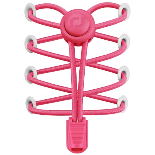 RJ-Sport Tieless Elastic Shoe Laces for Adults and Kids - color: Number 011 - Pink