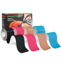 Athletic Kinesiology Tape Precut Strips, Mixed Colors K Knee Tape