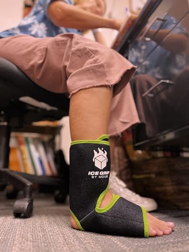 Foot Ankle Hot & Cold Ice Wrap Post Surgery Compression Reusable Gel Pack for Injury Flexible for Inflamation, Post-Surgery, Ankle, Foot, Soccer, Basketball, Recovery Relief Therapy