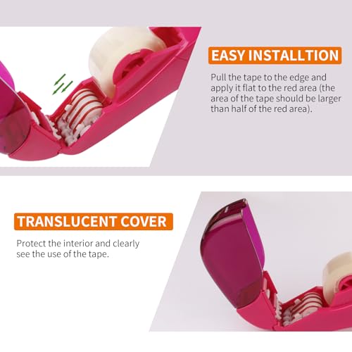 Eagle Automatic Tape Dispenser and Tape Gun. Free 1/2" (12mm) and 3/4" (19mm). Ideal for Taping Gifts, Packages, Scrapbooks and Envelopes (Pink) - color: Pink