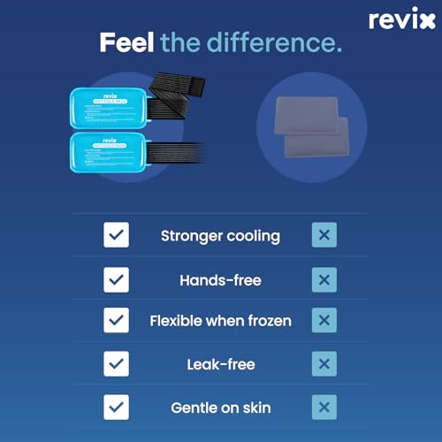 REVIX Ice Packs for Injuries Reusable, 2 Pack Hot & Cold Gel Packs, Large - color: Blue, size: Large 12 x 6 Inch