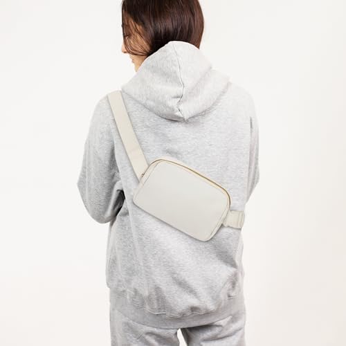 Waist Belt Bag Fashion Fanny Women and Men Gift Waist Pack With Adjustable Strap For Travel Running Hiking Walking Off White - color: Off White Fanny Pack