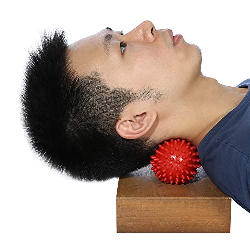 Spiky Massage Ball Peanut Massager Ball Fitness Exercise Mobility Peanut Ball Pain Muscle Steess Foot Myofascial Relief for Plantar Fasciitis Heel Foot Arch Pain () - color: Pink