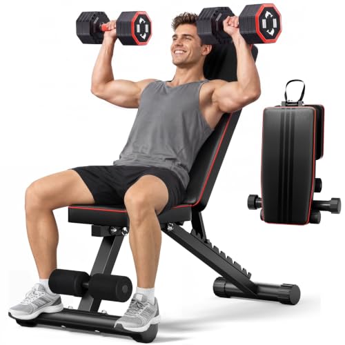 Multi-Function Compact Weight Bench Set Home Gym - color: Black 2.0