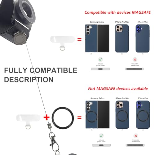 Running Phone Holder-N52 Magnetic Armband&Wrist Mount, Retractable Tether