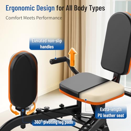 HXD-ERGO Hip Abductor Machine for Home Gym, Glute & Thigh Workout