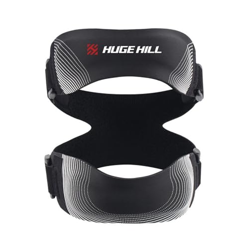 Knee Brace with Patella Knee Strap – Adjustable Compression Support Sleeve for Men & Women, Breathable Knee Brace for Running & Basketball, Patella Knee Brace for Pain Relief (Black)