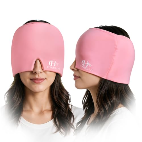 Migraine Relief Cap, Soothing Headache Ice Face Mask Products - color: Pink