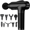 OLsky Massage Gun Deep Tissue 30 Speeds 9 Attachments Handheld (Black) - color: Black
