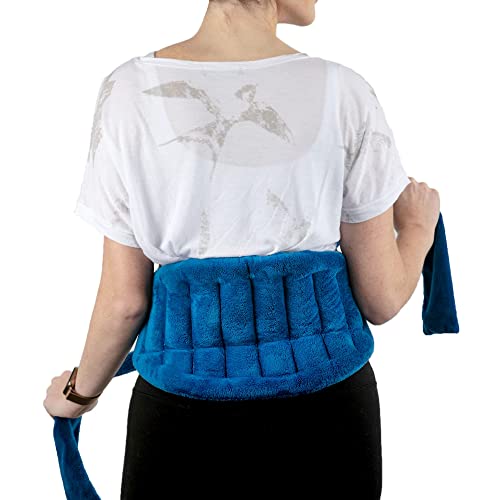 Microwavable Heating Pad with Straps, Medium, Blue, Hot/Cold Therapy - color: Blue, size: Medium