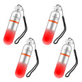 SecurityIng 4 Pcs Scuba Dive Strobe Signal Light, 4 Pcs - Red - color: Red