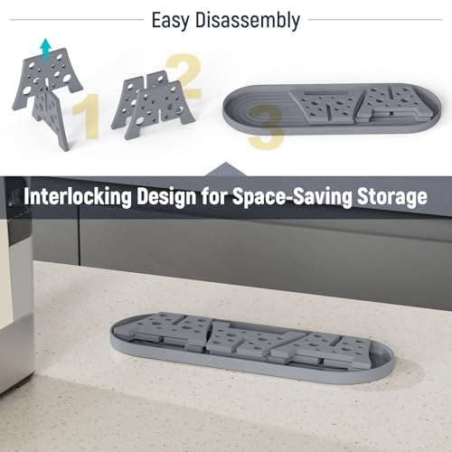 NiHome Silicone Water Bottle Drying Racks Set of 3 with Drip Tray,Cheese Style for Faster Drying,Bottle Dryer Racks Fit for Stanley YETI Cups Owala Sports Bottle Baby Bottle Thermoses Mugs - color: Dark Gray