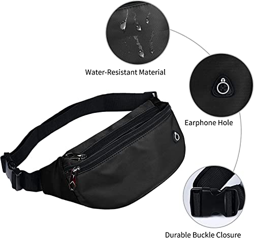 Fanny Packs for Men and Women Water-Repellent Sports Waist Pack Bag - color: 1pack-Grey