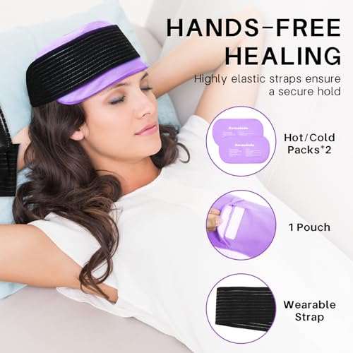 Ice Packs for Injuries Reusable Gel 2 Hot Cold Compress Therapy Pack - color: Purple, size: Medium 10 X 5.5 Inch