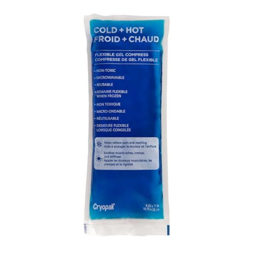 Cryopak Hot or Cold Packs - Flexible Gel Ice Packs for Injuries Reusable Microwavable and Non-Toxic (4.25 x 11) - size: Small