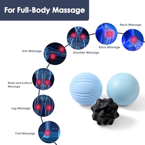Silicone Lacrosse Ball Set for Deep Tissue & Trigger Points - style: Silicone Smooth Lacrosse Ball Set