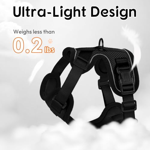 Dooradar Cat Harness and Leash Set, Adjustable and Escape Proof, M - color: Black, size: M