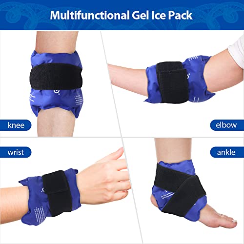 NEWGO Ankle Ice Wrap – Reusable Cold Pack for Swelling, 2 Pack - color: Blue-2pack