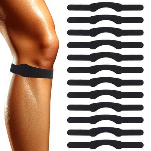 24 Pcs Patella Bands Straps, Soft Flexible Patellar Tendon Support for Knee Stability, Breathable Patella Knee Brace for Running, Basketball, Sports Men & Women