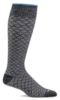Sockwell Women's Featherweight Fancy Moderate Graduated Compression Sock - color: Black Multi, size: Medium-Large