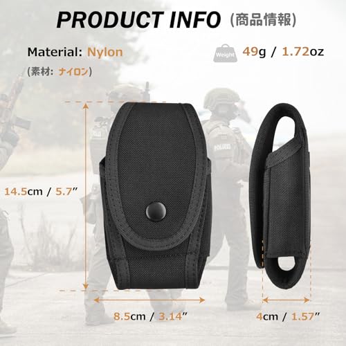 Azarxis Tactical Mini Belt Pouches, Multi-Purpose Small Battery Case Compact Utility EDC Card Slot Holder Waist Bags Military Molle Pack Sundries Storage Pack - color: #02 Black - Style A
