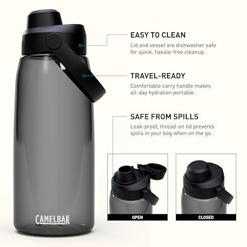 CamelBak Thrive Chug Water Bottle, High Flow Lid Design for Quick Everyday Hydration and Active Use, 32oz, Charcoal - color: Charcoal, size: 32 Ounces