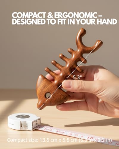 Tinuos Fishbone Massage Tool,4-in-1 Full Body Massager for Neck, Back, Head & Eye Relief – Deep Tissue Trigger Point, Acupressure & Scalp Massage – Portable Manual Relaxation Tool