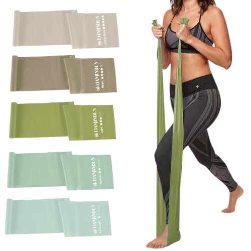 Resistance Bands for Working Out, Physical Therapy, Exercise, Pilates, Yoga - color: Nature Collection