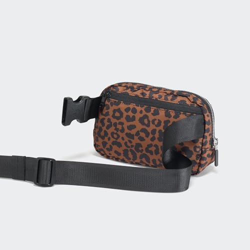 Pander Crossbody Belt Bag for Women and Men, Travel and Everyday Use - color: Midnight Leopard
