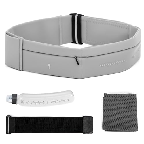 Slim Running Belt for Men and Women, Running Waist Pack - color: Grey-medium