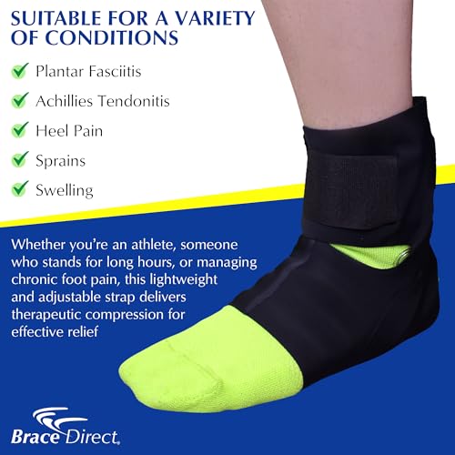 Brace Direct Plantar Fasciitis Day Strap, Pneumatic Air Cushion Foot Brace - size: Medium (Pack of 1)