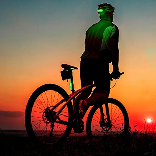 USB-C Rechargeable LED Safety Lights (2 Pack) - Clip on Strobe Running Lights for Runners, Joggers,Walkers,Kids,Dogs,Bike Tail Lights - High Visibility Accessories for Reflective Gear - color: Green