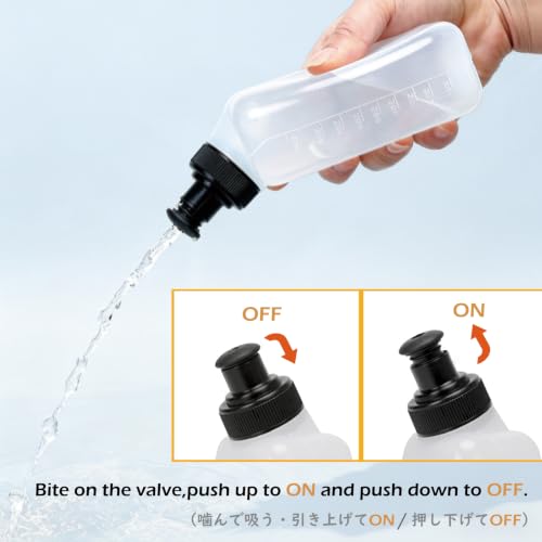 TRIWONDER Running Water Bottle Handheld Plastic Flask Hydration Vest Packs Waist Belt Replacement for Runners Marathon Cycling Hiking - color: 01 Water Bottles - 280ml/9.5oz - 2 Packs