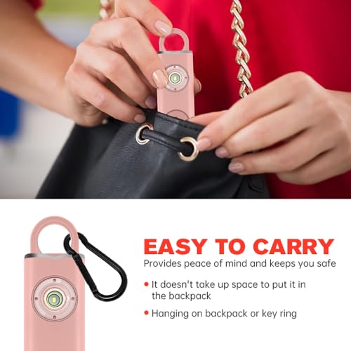 Rechargeable Personal Safety Alarm -130dB Keychain with SOS Flashing Light, Lightweight28g,500+ Days Standby, Loud Alert for Girls, Children, Elderly (Blue)