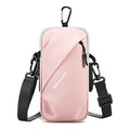 Prime Comfort Phone Holder, Small Crossbody Shoulder Holsters Bag with Arm Band, Fits iPhone and Android, Use for Running, Walking, Hiking & Biking (6.7 Inches, Pink) - color: PINK