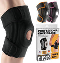 DR. BRACE ELITE Knee Brace with Side Stabilizers & Patella Gel Pads - color: Pluto, size: Medium