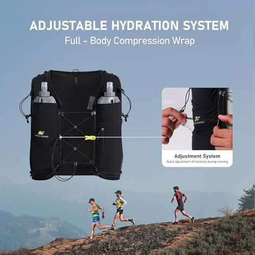 N NEVO RHINO Running Hydration Vest with 1.5L Water Bladder - color: Black, size: Small
