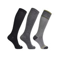 ja vie 76% Merino Wool Graduated Compression Socks for Women & Men (15-20mmHg) - color: 3 Pairs: 1 Pure Black+ 1 Med Grey+ 1 Heather Grey, size: Medium